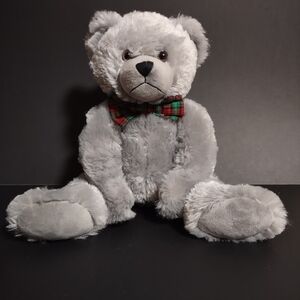 ELLIOT made Exclusively for Bombay Plush Teddy Bear with Red & Green Scarf 16"